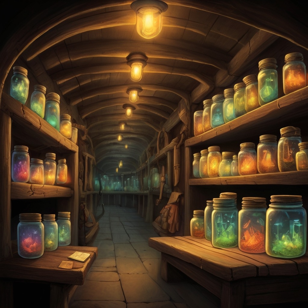 Lila and the Lost Sound of the City | City Stories 2 A secret underground room filled with glowing jars labeled with sounds like "Train Screech" and "Street Musician."